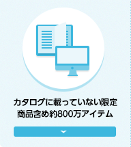 カタログに載っていない限定商品含め約65万アイテム
